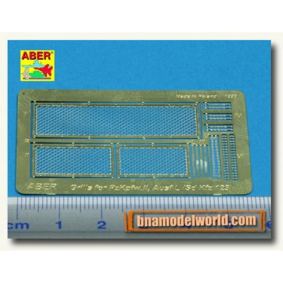 Aber 35G09 1/35 Grilles for German Panzer II Ausf.L Luchs SdKfz.123 - Military Vehicles & Tanks
