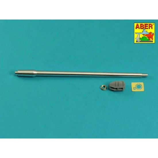Aber 35L-120 1/35 Israeli Sherman M51 105mm D1504 L/44 Barrel with Muzzle Brake for Tamiya kits