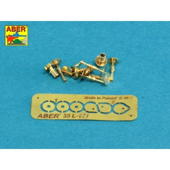 Aber 35L-171 1/35 Gun Barrel Tips for MG 08 (3pcs) & MG 08/15 (3pcs)