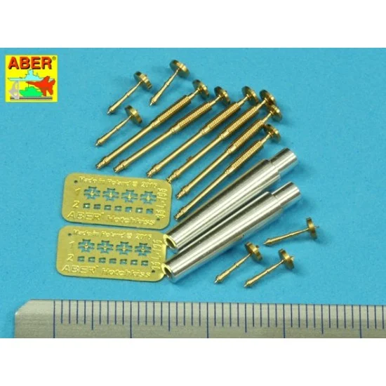 Aber 35L-197 1/35 Barrels for Mk.V (Male/Female/Hermaphrodite)(2x6pdr 57mm Gun,6x 8mm Hotchkiss m.1909)