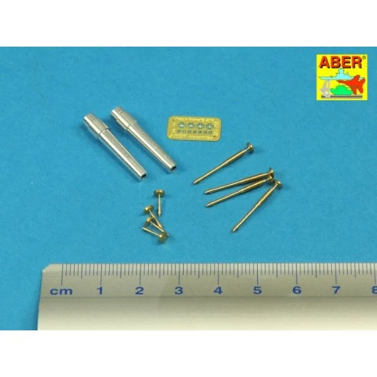 Aber 35L-207 1/35 Mk.V Male Barrels for 6 pdr(57mm) Gun(2pcs)&8mm Hotchkiss m.1909(4pcs)for Meng Models