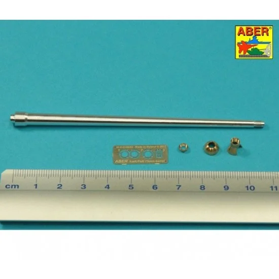 Aber 35L-304 1/35 Tiger I Ausf.H2 7.5cm Gun Barrel w/Single Baffle Muzzle Brake for Dragon kits