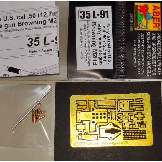 Aber 35L-91 1/35 M2 Browning '50 in (12mm) Early Barrel