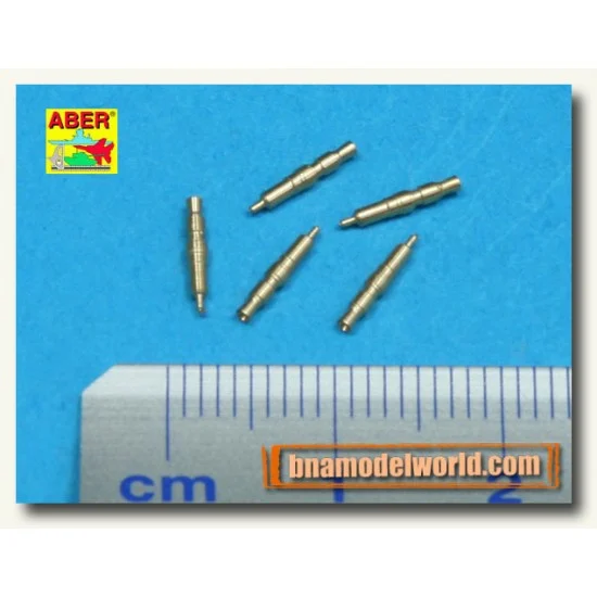 Aber 35L-83 1/35 German Tank MG34 Machine Guns Barrels Tips for Turret Mount (5pcs)