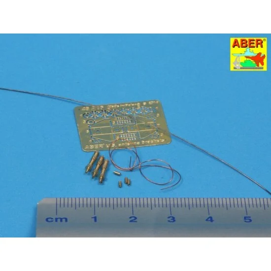 Aber 48A26 1/48 US Antenna & Brackets (set of 3pcs) - Military Vehicles & Tanks