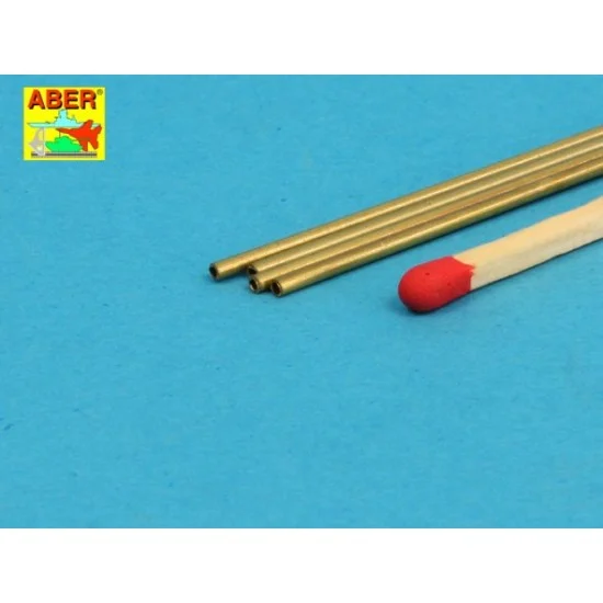 Aber BT13X02 Brass Tubes 1.30x0.20mm (Length: 250mm, 4pcs) - Hobby Tools & Supplies