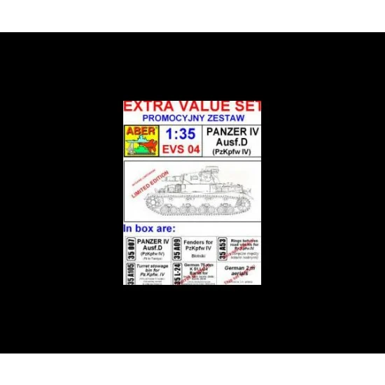 Aber EVS-04 1/35 PzKpfw IV Ausf.D Detail Set for Tamiya kits