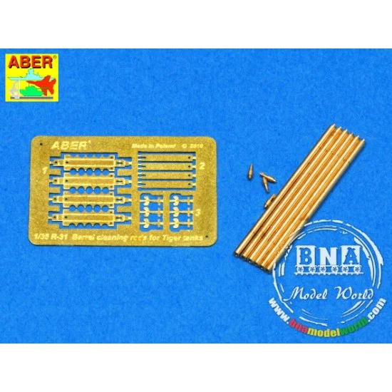 Aber R-31 1/35 Barrel Cleaning Rods with Brackets for German Tiger I