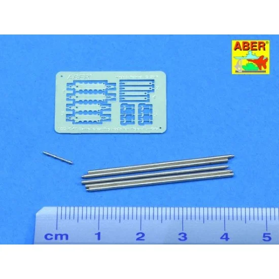 Aber R-41 1/35 Barrel Cleaning Rods with Brackets for Tiger I Tunisia for Tamiya kit