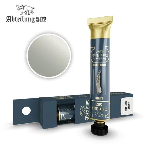 Abteilung 502 ABT1148 High Quality Dense Acrylic Paint - Silver (20ml tube)