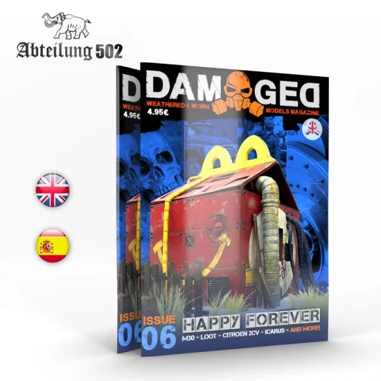 Abteilung 502 ABT716 Damaged Magazine Issue No.6 - Worn and Weathered Models (English, 80 pages)