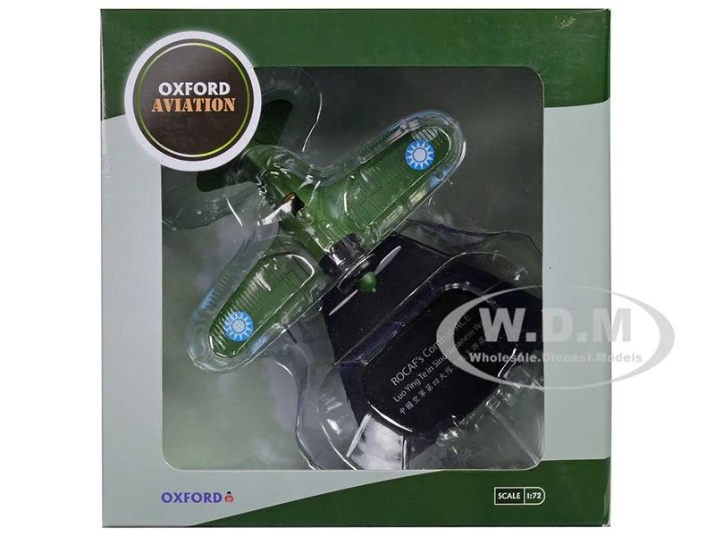 Polikarpov I-16 Fighter Aircraft "Combat Ace Luo Ying Te, Taiwan, Sino-Japanese War" Republic of China Air Force "Oxford Aviation" Series 1/72 Diecast Model Airplane by Oxford Diecast
