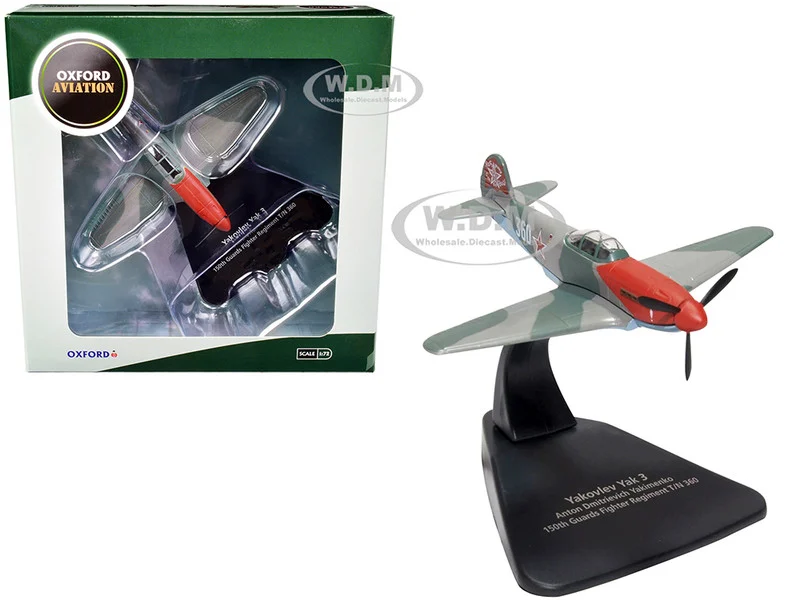 Yakovlev Yak 3 Fighter Aircraft "Anton Dmitrievich Yakimenko 150th Guards Fighter Regiment T/N 360" USSR "Oxford Aviation" Series 1/72 Diecast Model Airplane by Oxford Diecast - Military Models