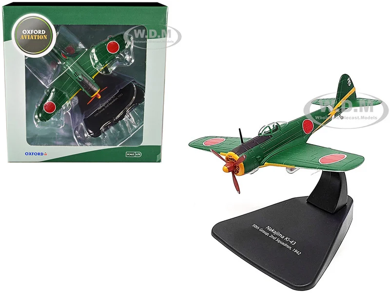 Nakajima Ki-43 Hayabusa Fighter Plane 50th Group, 2nd Squadron, (1942) "Oxford Aviation" Series 1/72 Diecast Model Airplane by Oxford Diecast