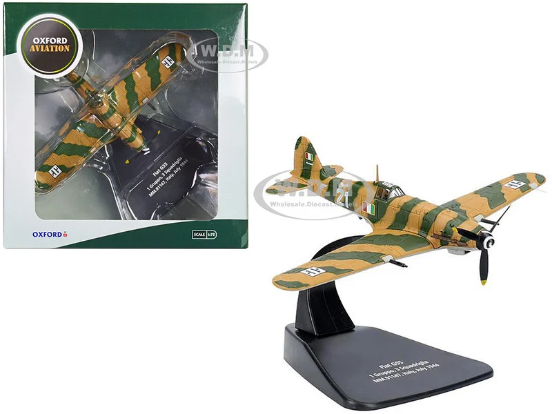 Fiat G55 Centauro Fighter Aircraft "1 Gruppo, 3 Squadriglia, MM.91147, Italy" (1944) Italian Air Force "Oxford Aviation" Series 1/72 Diecast Model Airplane by Oxford Diecast - Fiat Models