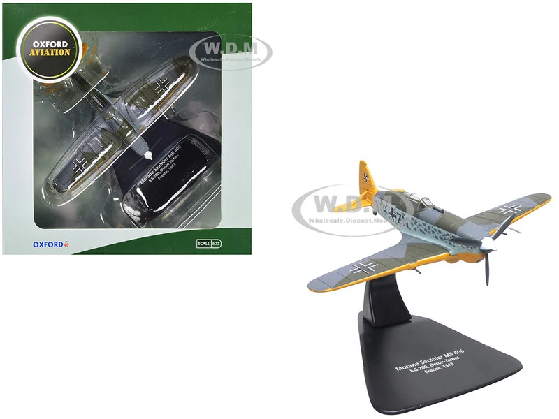 Morane-Saulnier M.S.406 Fighter Aircraft "KG200, Ossun-Tarbes, France" (1943) German Luftwaffe "Oxford Aviation" Series 1/72 Diecast Model Airplane by Oxford Diecast