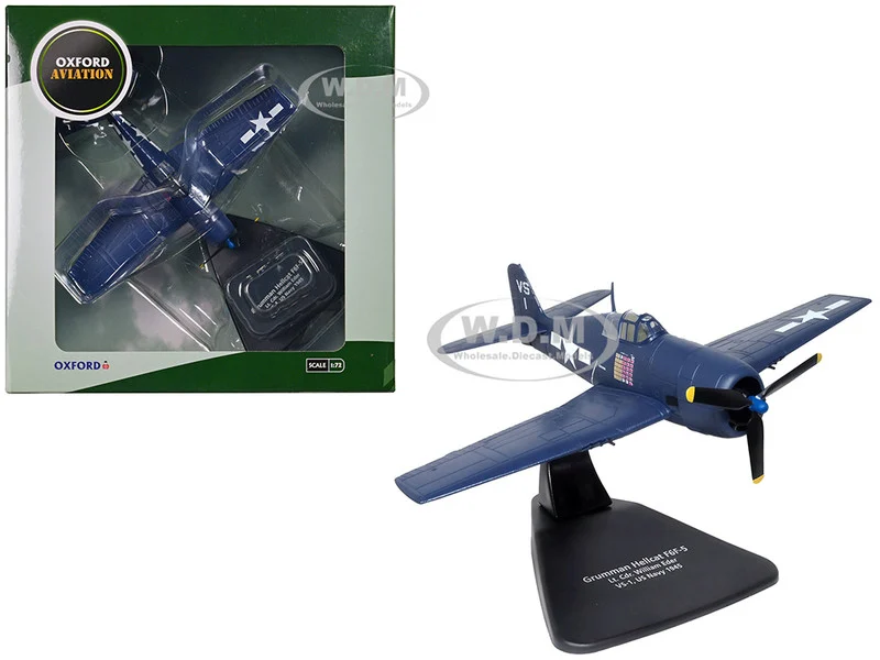 Grumman Hellcat F6F-5 Fighter Aircraft "Lt. Cdr. Willard E. Eder, VS-1" (1945) United States Navy "Oxford Aviation" Series 1/72 Diecast Model Airplane by Oxford Diecast