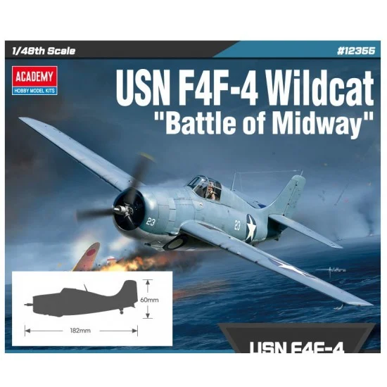 Academy 12355 1/48 USN Grumman F4F-4 Wildcat, Battle of Midway