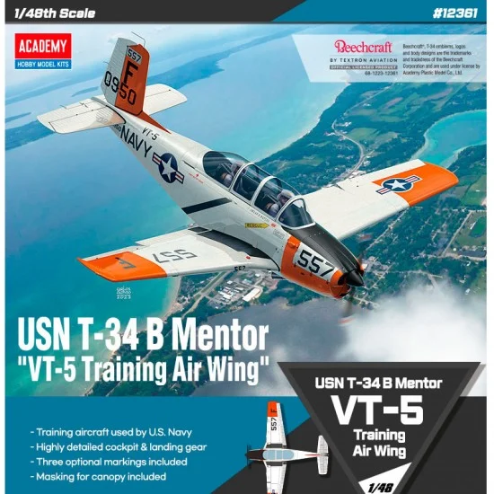 Academy 12361 1/48 USN Beechcraft T-34B Mentor 'VT-5 Training Air Wing'