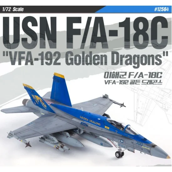 Academy 12564 1/72 USN F/A-18C "VFA-192 Golden Dragons"