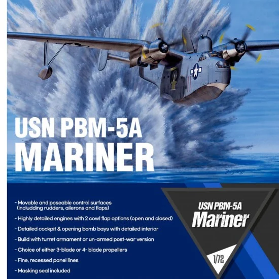 Academy 12586 1/72 USN Martin PBM-5A Mariner Flying Boat