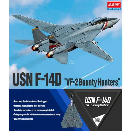 Academy 12590 1/72 F-14D Super Tomcat 'VF-2 Bounty Hunters'