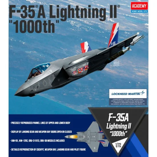 Academy 12591 1/72 Lockheed Martin F-35A Lightning II '1000th'