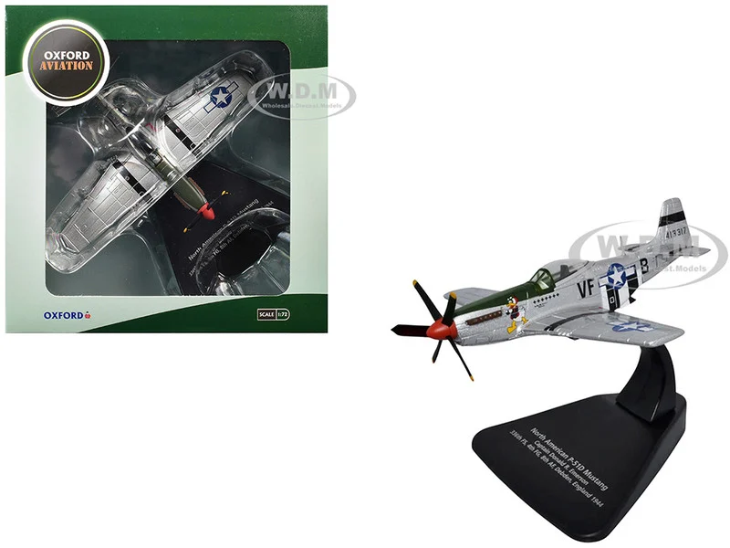 North American P-51D Mustang Fighter Aircraft "Captain Donald Emerson, 336th Fighter Squadron, 4th Fighter Group, 8th AF, Debden, England" (1944) United States Army Air Forces "Oxford Aviation" Series 1/72 Diecast Model Airplane by Oxford Diecast
