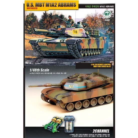 Academy 13002 1/48 M1A2 Abrams Main Battle Tank - Military Vehicles & Tanks