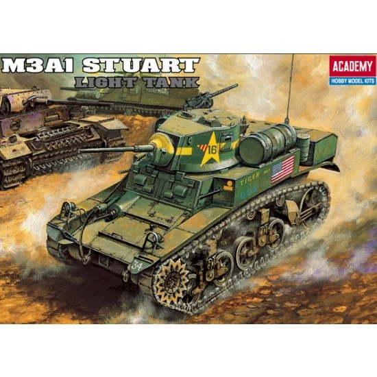 Academy 13269 1/35 US M3A1 Stuart with Interior Details - Military Vehicles & Tanks