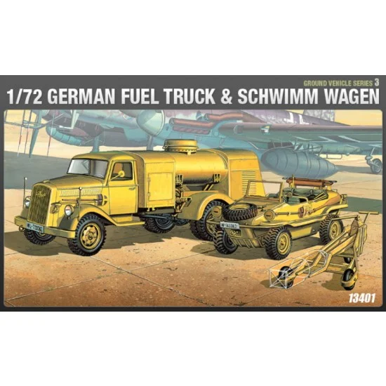Academy 13401 1/72 German Fuel Truck and Schwimmwagen - Military Vehicles & Tanks