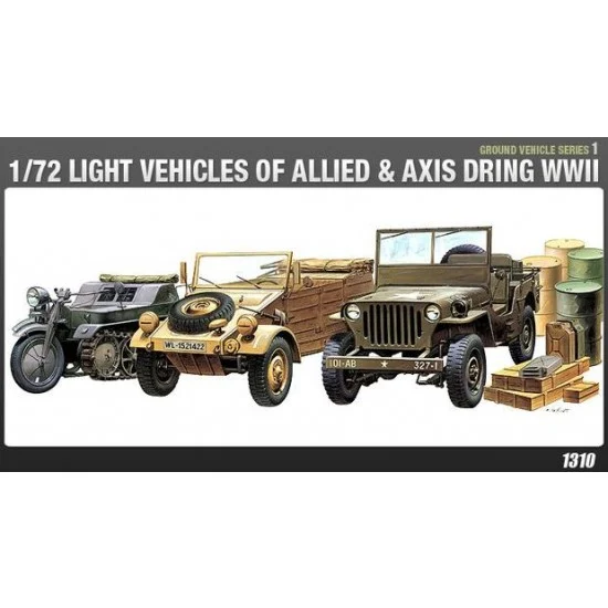 Academy 13416 1/72 WWII Ground Vehicle Series No.1 - Light Vehicles of Allied & Axis Dring
