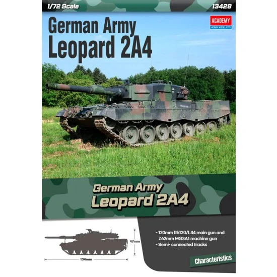 Academy 13428 1/72 German Army Leopard 2A4 Main Battle Tank - Military Vehicles & Tanks
