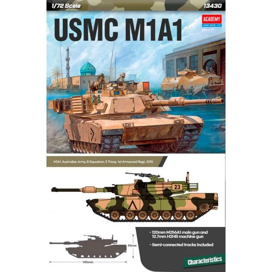 Academy 13430 1/72 USMC M1A1 with Australian Markings - Military Vehicles & Tanks