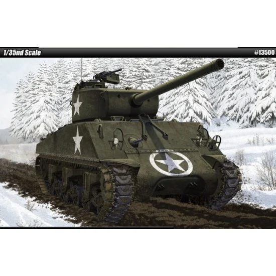 Academy 13500 1/35 M4A3 (76)W Sherman "Battle Of Bulge" - Military Vehicles & Tanks