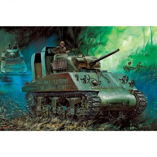 Academy 13562 1/35 USMC M4A2 (75) Pacific Theater - Military Vehicles & Tanks