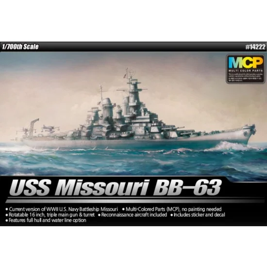 Academy 14222 1/700 USS Missouri BB-63 (multi-colour parts)