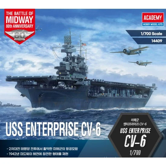 Academy 14409 1/700 US Navy Enterprise CV-6 Yorktown-class Aircraft Carrier