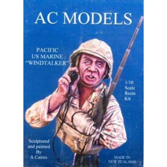 AC Models 10B15 1/10 WWII US Marine Radioman "Windtalker" Pacific (1 Resin Bust) - Model Figures