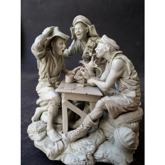 AC Models 16030 1/16 Anzac, Gallipoli Trio at Rest (3 figures, base & accesories) - Model Figures