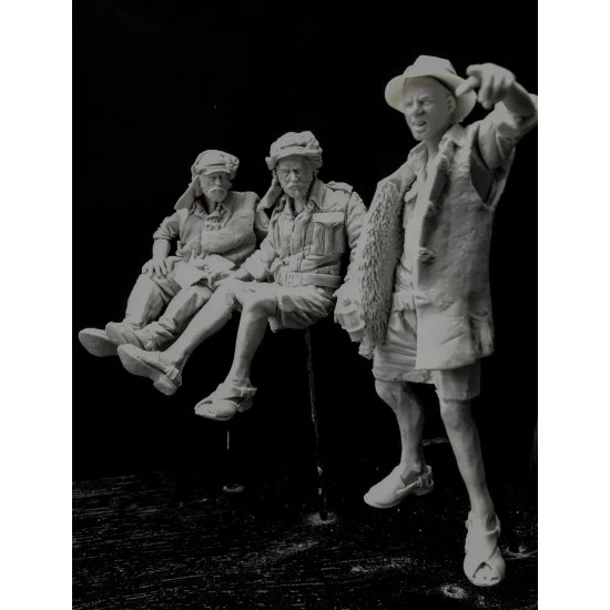 AC Models 16037 1/16 SAS Jeep Crew with LRDG Member (3 figures) - Model Figures