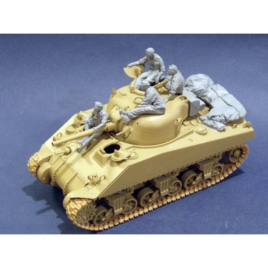 AC Models 35003 1/35 Kiwi Sherman Crew and Stowage Gear (4 Resin Figures) - Model Figures