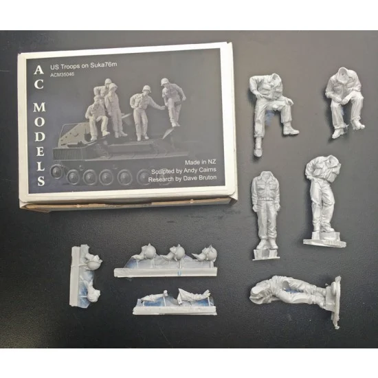 AC Models 35046 1/35 US Troops on Suka 76mm (5 figures) - Model Figures