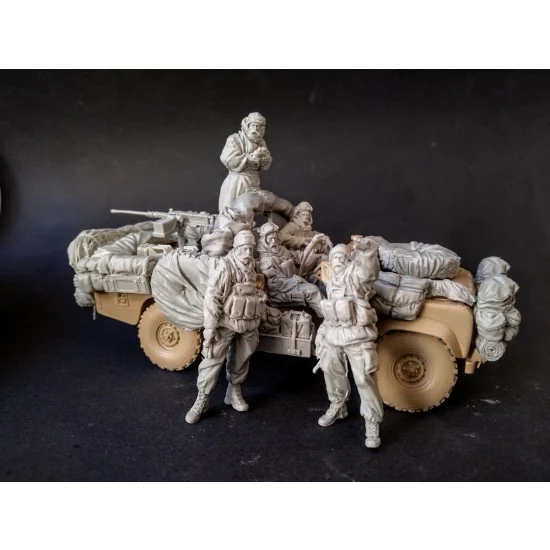 AC Models 35065 1/35 Gulf War SAS Troop for Accurate Armour #009 kit (5 figures w/stowage set) - Model Figures