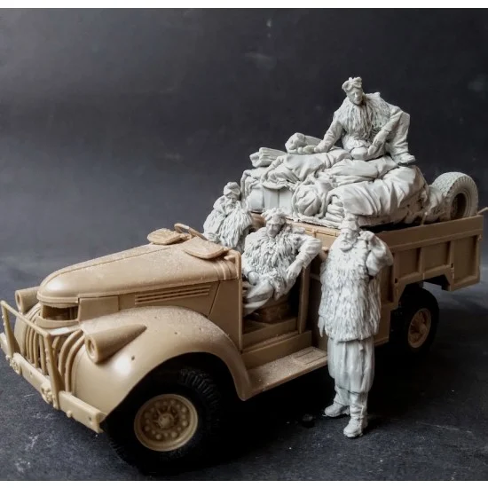 AC Models 35068 1/35 WWII LRDG Crew set in North Africa (rear stowage & 4 figures) - Model Figures