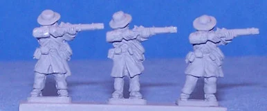 PIG020097 - CONFEDERATES IN FROCK COAT & HAT FIRING