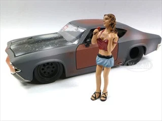 Look Out Girl Monica Figure For 1:24 Scale Diecast Car Models by American Diorama - Accessories