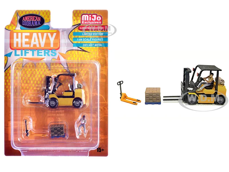 "Heavy Lifters" 4 piece Diecast Set Limited Edition for 1/64 Scale Models by American Diorama - Accessories