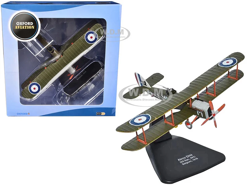 Airco DH4 Bomber Plane "202 Squadron RFC" (1918) "Oxford Aviation" Series 1/72 Diecast Model Airplane by Oxford Diecast - Military Models