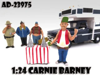 Carnie Barney "Trailer Park" Figure For 1:24 Scale Diecast Model Cars by American Diorama - Accessories